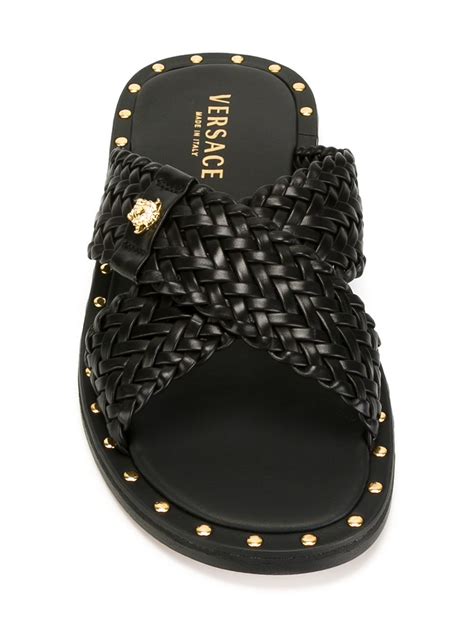 versace sandal mens|Versace leather sandals men.